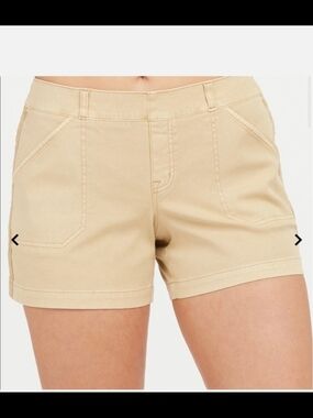 Spanx Classic Twill Tan Women's Shorts Sz Small